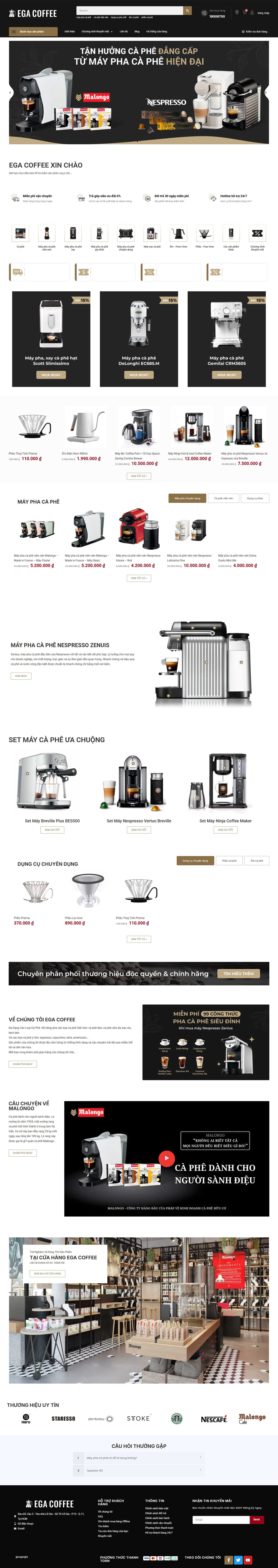 Giao diện website Ega Coffee 1 ega coffee