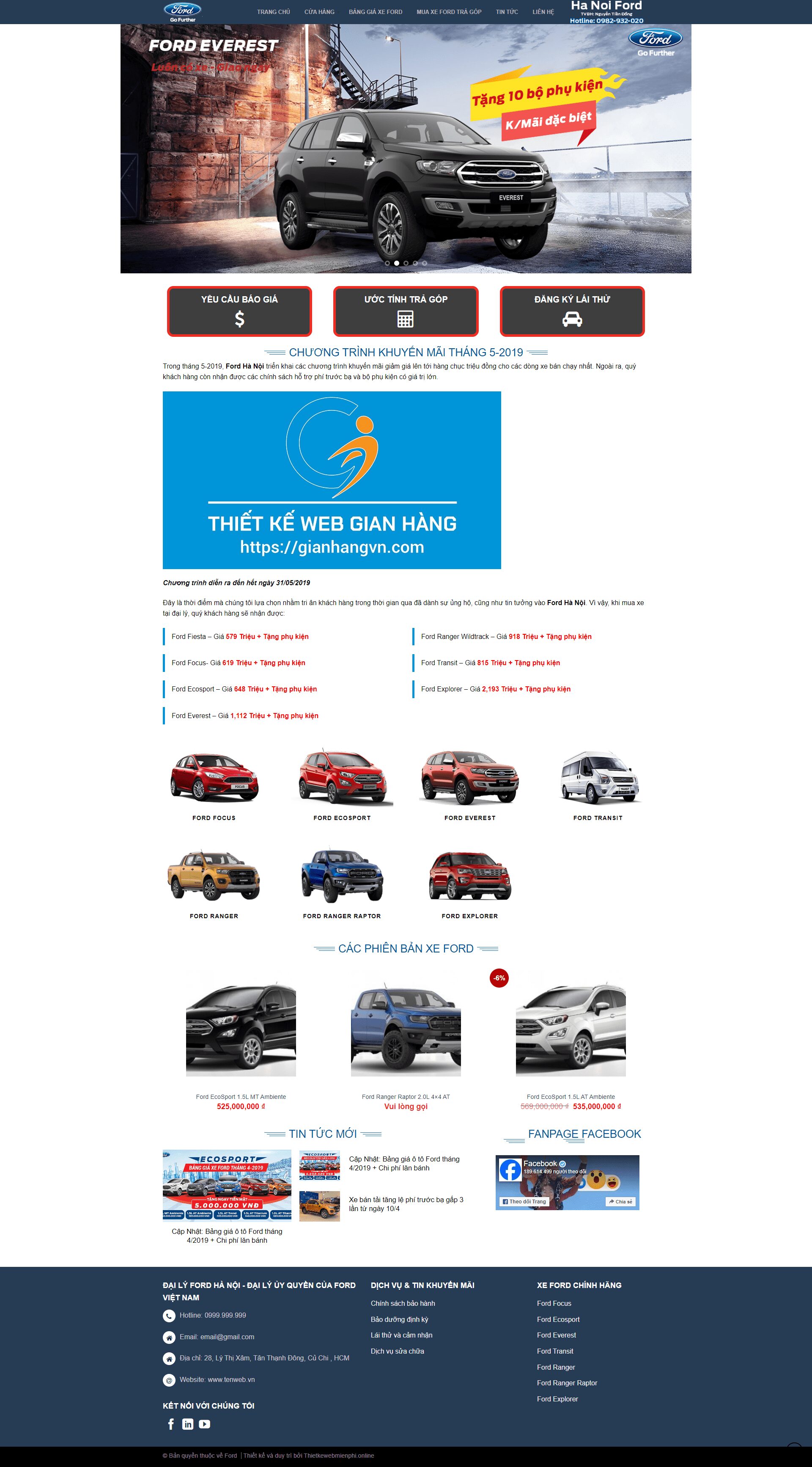 Giao diện website Giao diện Website giới thiệu Ford 1 ford 1369