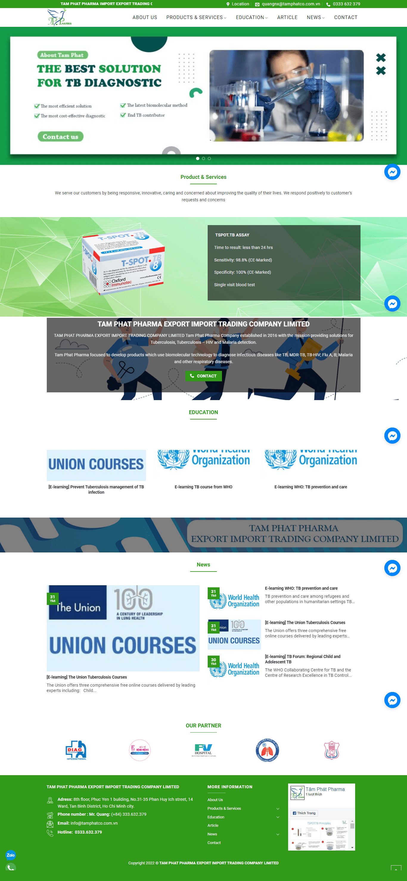 Thiết kế website giới thiệu công ty Tâm Phát PHARMA 1 Giới thiệu Dự án Website Tâm Phát