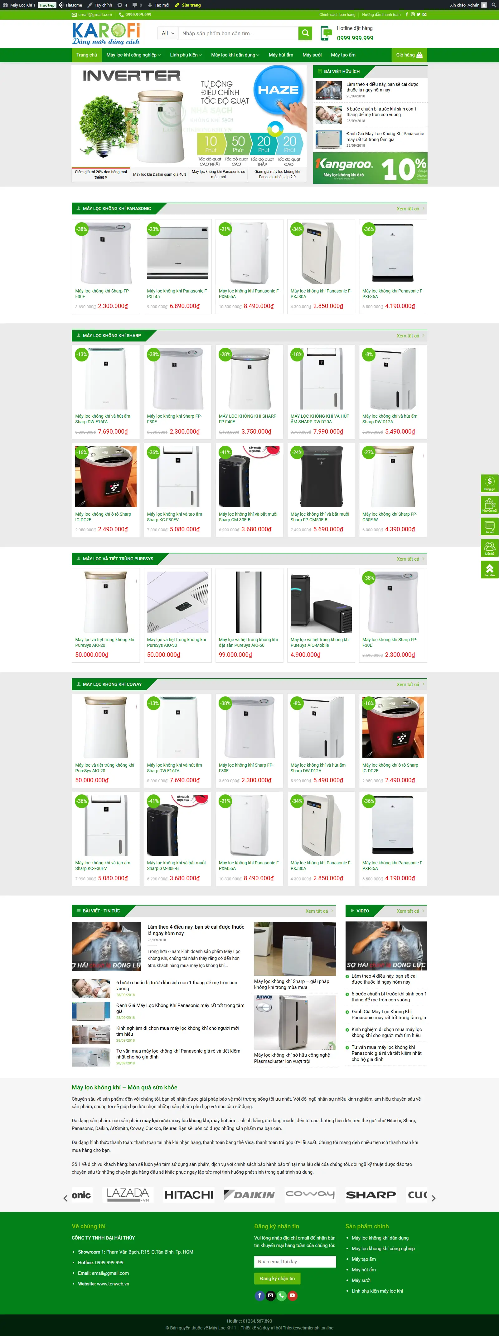 Giao diện website Máy Lọc Khí 01 1 maylockhi1