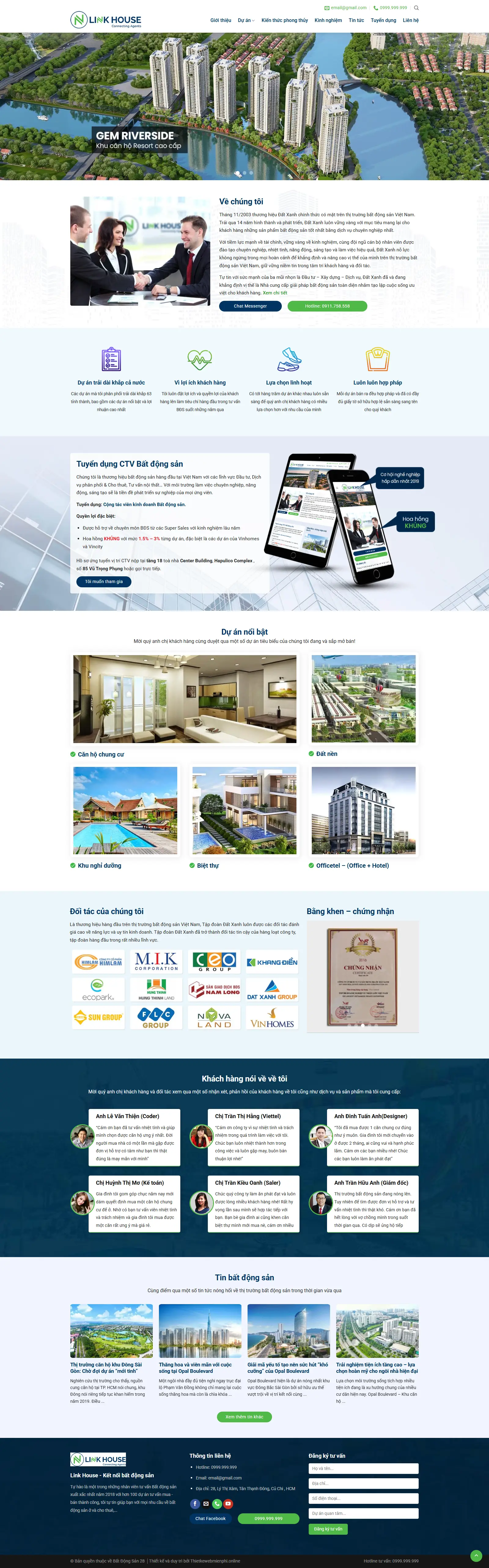 Giao diện website Bất Động Sản 28 1 bds28