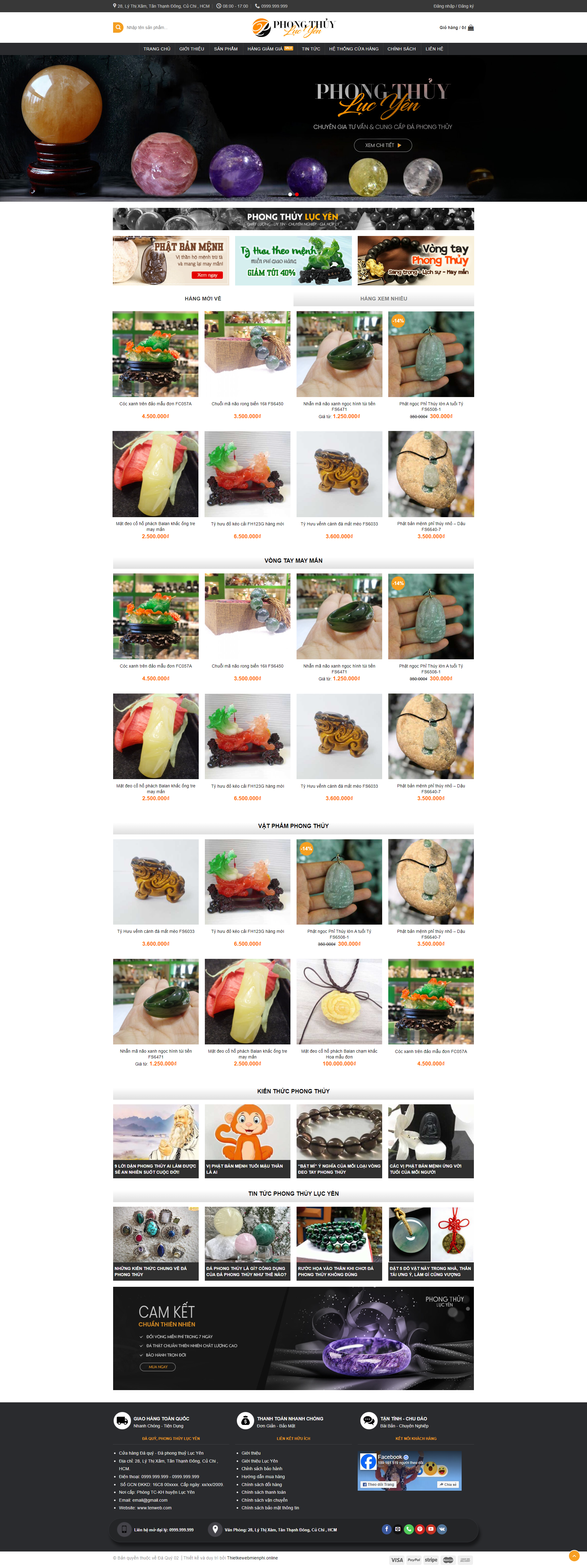 Giao diện website Đá Quý 02 1 daquy2