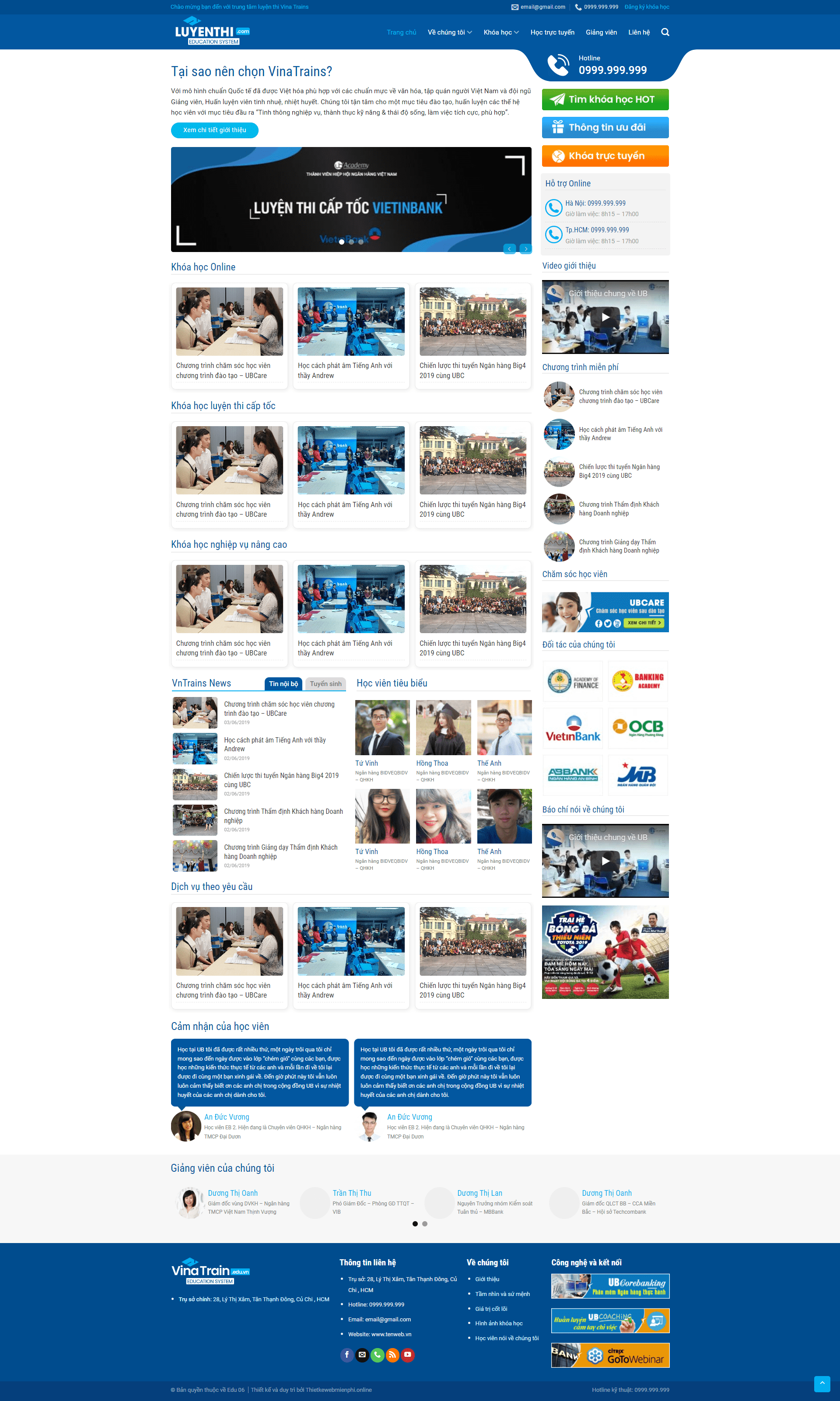 Giao diện website Edu 06 1 edu6