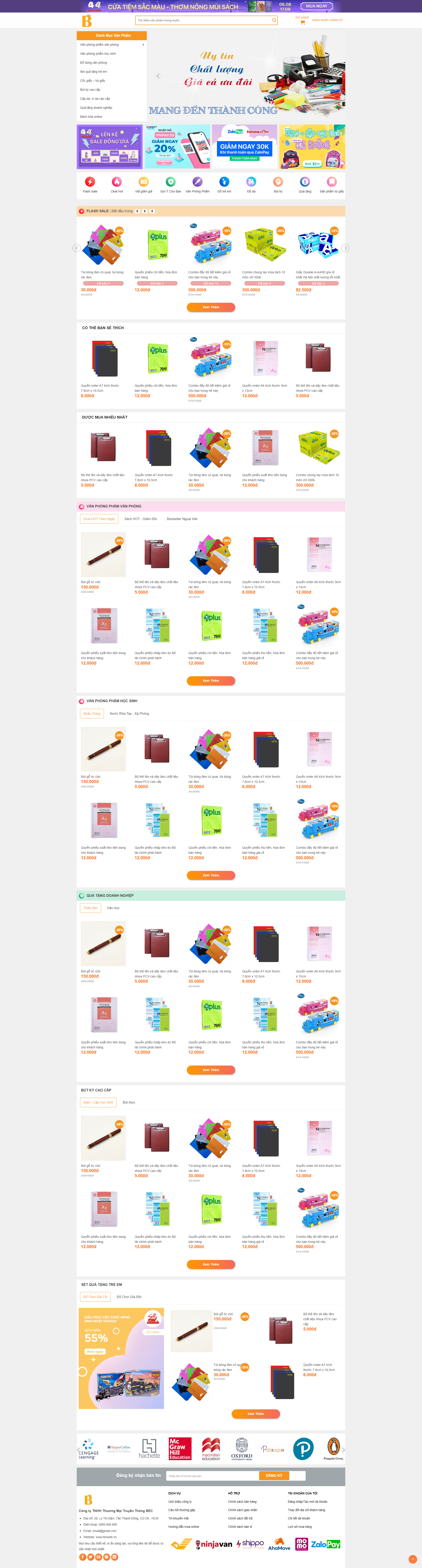 Giao diện website Fahasa 1 fahasa 1126
