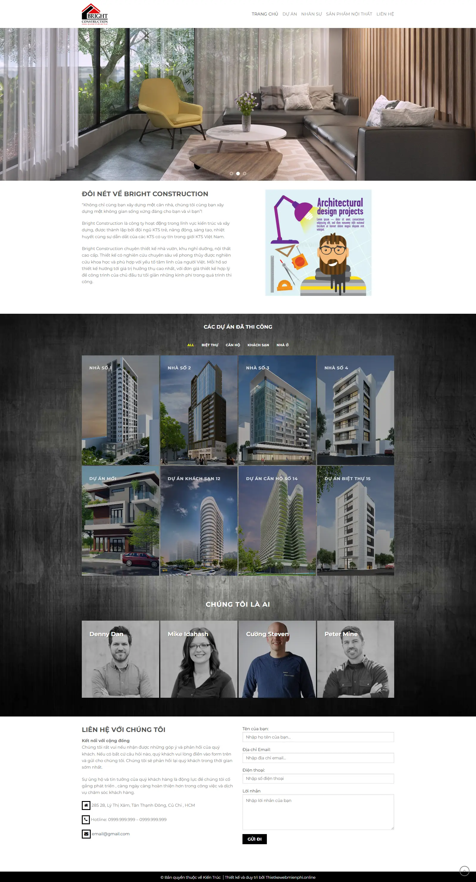 Giao diện website Kiến Trúc 1 kientruc