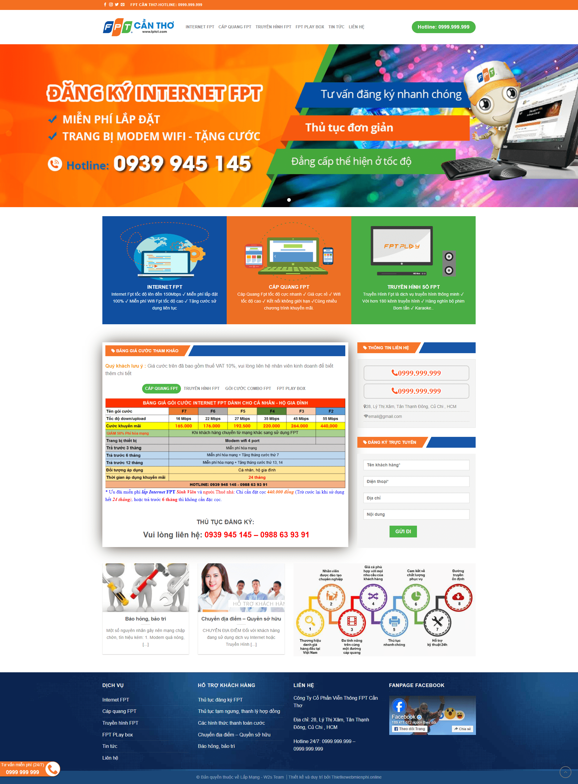 Giao diện website Lắp mạng 1 Thiết kế website công ty “Lắp mạng“