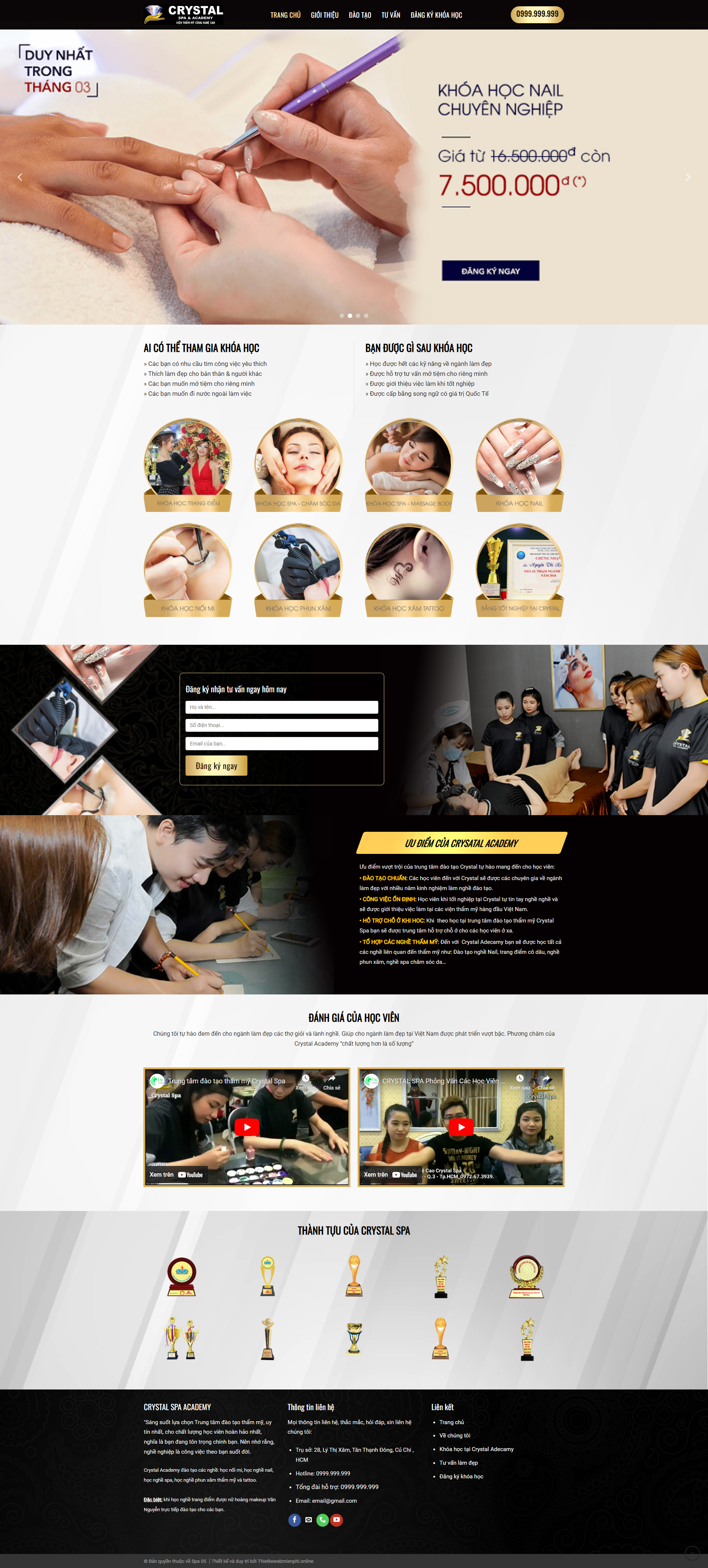 Giao diện website Spa 5 1 spa5