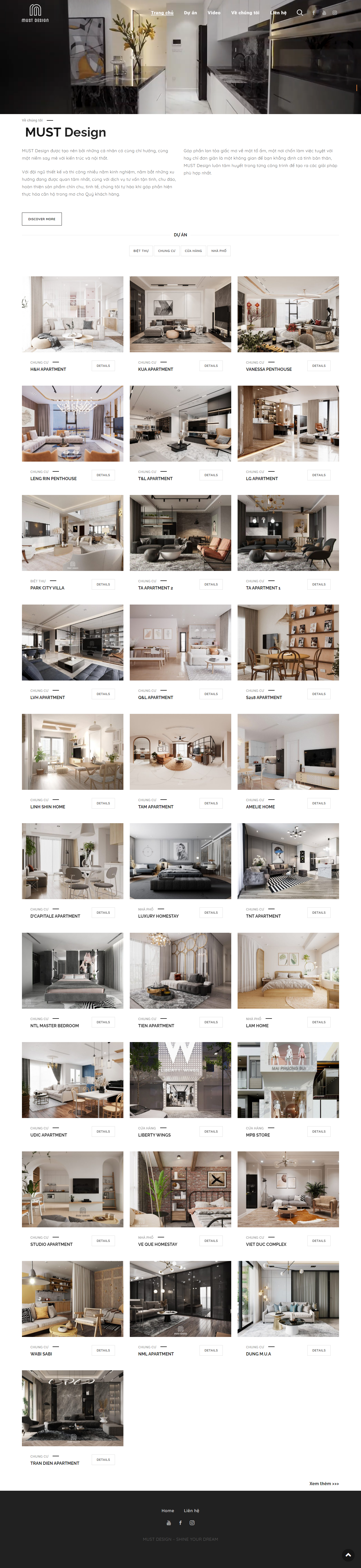 Thiết kế website giới thiệu công ty thiết kế kiến trúc MustDesign 1 Giới thiệu Dự án Website Must Design