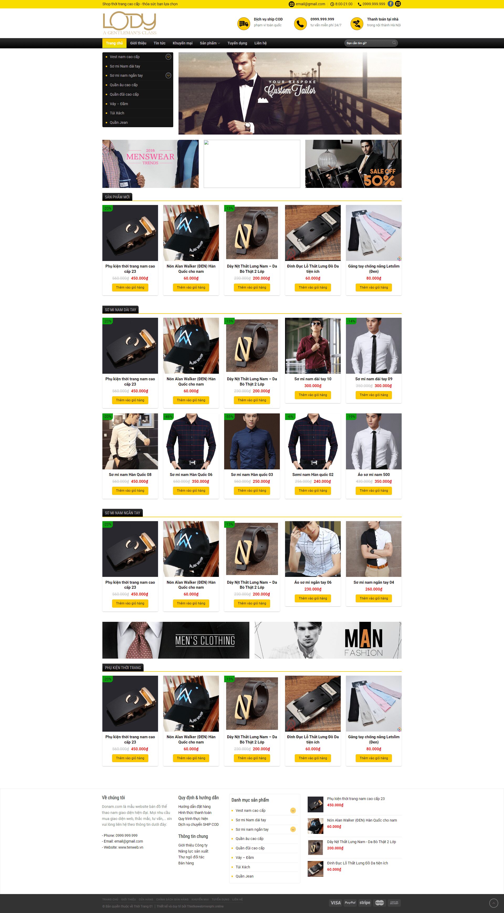  Thiết kế website bán hàng “Thời Trang“
