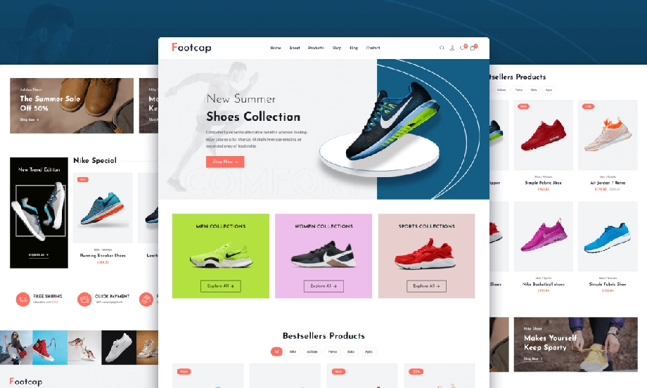 Website bán hàng sẽ cần giỏ hàng, cổng thanh toán, quản lý sản phẩm.