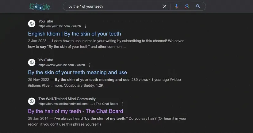 Những thủ thuật tìm kiếm Google nhanh mà bạn nên biết 3 Những thủ thuật tìm kiếm Google nhanh mà bạn nên biết