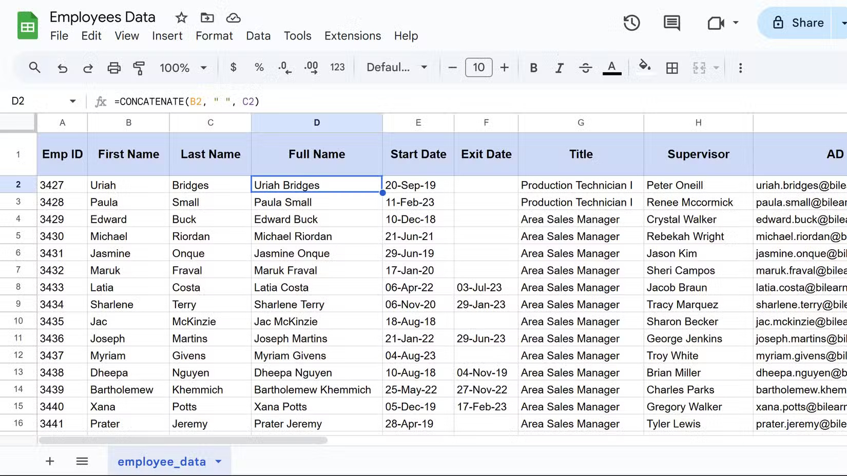 8 công thức Google Sheets giúp công việc dễ dàng hơn rất nhiều 3 8 công thức Google Sheets giúp công việc dễ dàng hơn rất nhiều
