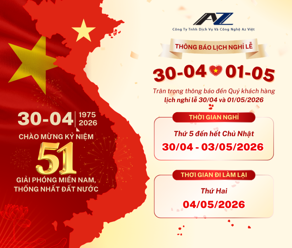 Thông báo lịch nghỉ lễ 30.04